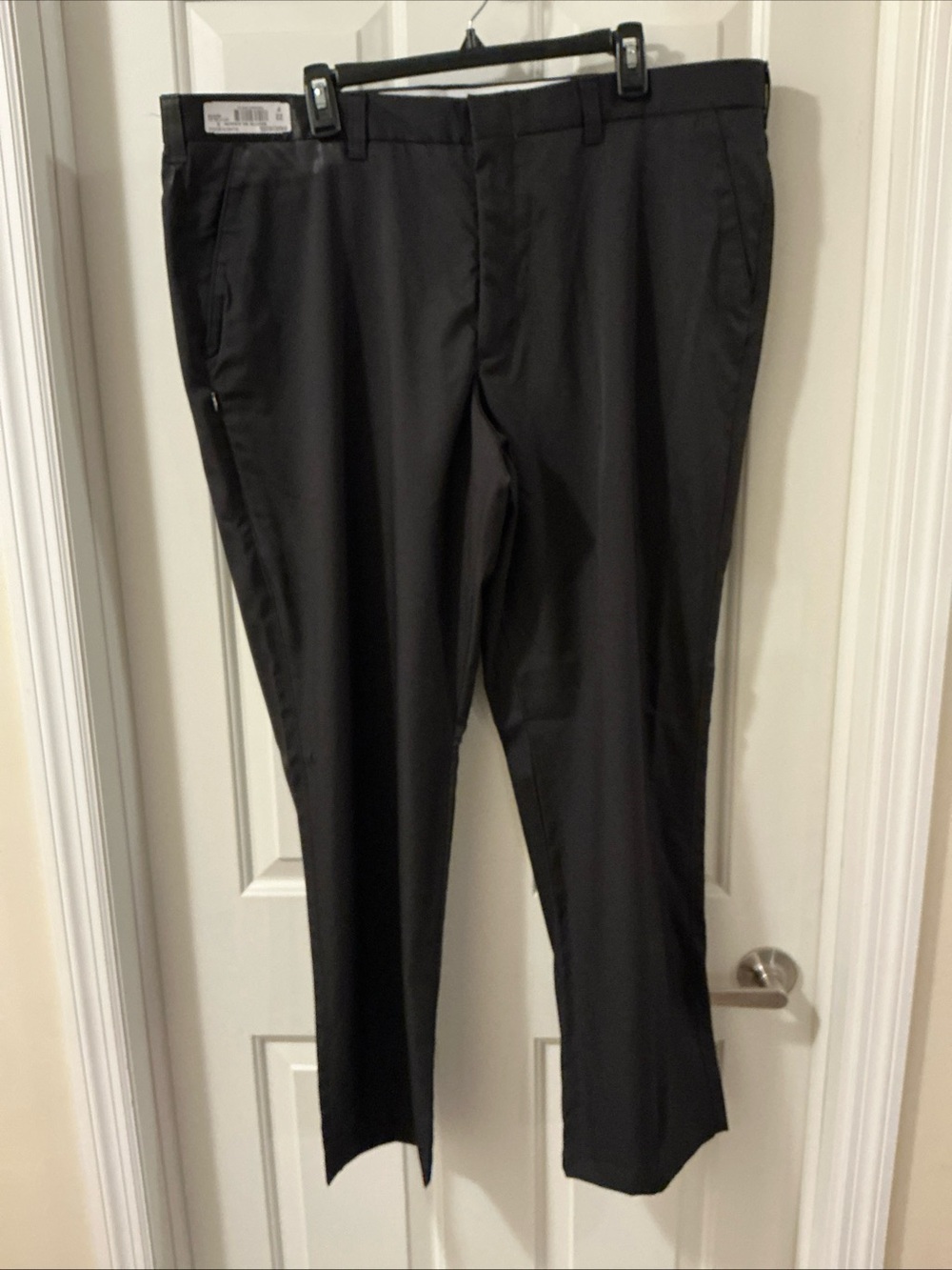 Lot of 2 Aramark Flex Fit Mens Work/Dress Pants UPF-50 Black 42x32 NWTs